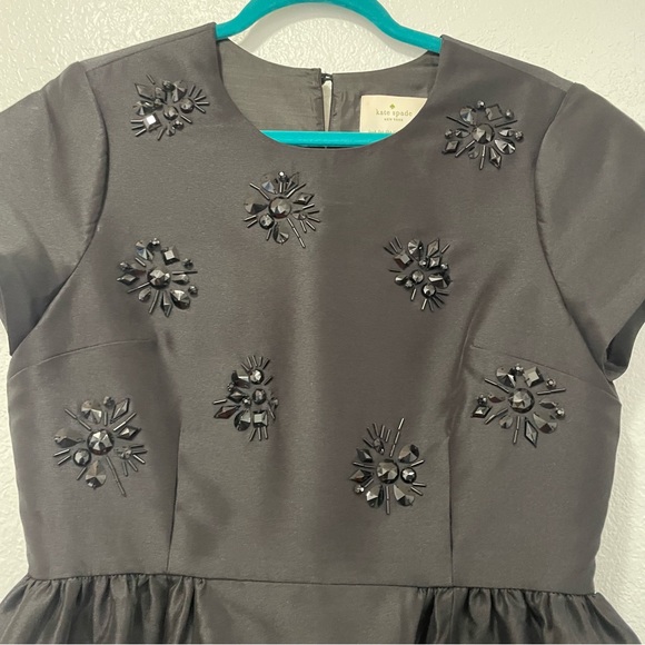 Kate Spade Short Sleeve Jewel Embellished Dress - Picture 2 of 6